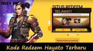 Kode redeem ff 23 november 2020. Hayato Ff Free Fire Redeem Code Latest September 2020