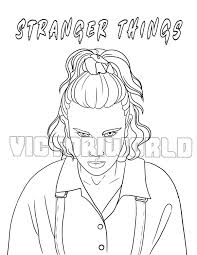 Stranger things coloring pages print for free. Eleven Stranger Things Coloring Page Digital Coloring Page Stranger Things Fan Art Digital Download Series Girl Colori Raskraski Illyustracii Risunki