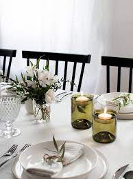 I thought i would use wine bottles as candle holders for my table. Diy Wine Bottle Floating Candle Holders Homey Oh My
