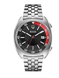 Black And Red Mens Watch Bulova Accutron Ii Black And Red Dial Stainless Steel Quartz Mens Watch 96b210 Details Can Be Found By Clicking O Wristwatch Men Bulova Best Watches For Men
