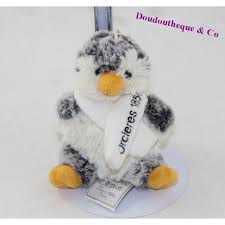 Porte Cles Peluche Pingouin Histoire D Ours Gris Echarpe Ho2120gr 13 Cm Peluche Pingouin Histoire D Ours Porte Cle Peluche