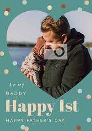 50% off with code zweddingplan ends today. Daddy Happy 1st Father S Day Photo Card Funky Pigeon