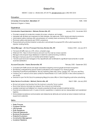 construction superintendent resume