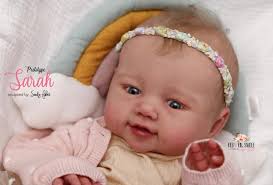 Available Next Week! Prototype "Sarah” by Sandy Faber. This sweet toddler  sculpt is 24 inches long, realistically weighted, and adorably pose-able  with full armature. She goes home with everything pictured. To be