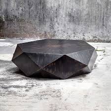 Volker Coffee Table Worn Black Round Wood Coffee Table Geometric Coffee Table Black Coffee Tables