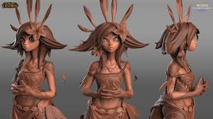 Artstation Neeko The Curious Chameleon High Res Model League Of Legends Daniel Orive League Of Legends League Chameleon