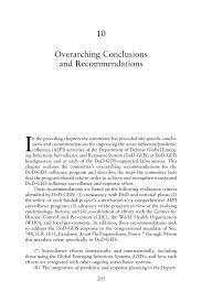 The conclusion is an important part of any academic report, essay or research paper. 10 Overarching Conclusions And Recommendations Review Of The Dod Geis Influenza Programs Strengthening Global Surveillance And Response The National Academies Press