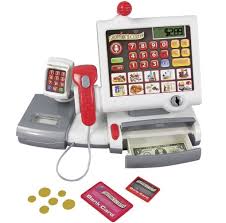 Electronic Toy Cash Register One Step Ahead Ages 3 And Up Kids Can Run Their Own Pretend Store With This Ele Toy Cash Register Kids Cash Kids Cash Register