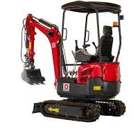 Mini-pelle 1,8 tonnes moteur Kubota 10,2 kW 3 cylindres avec bras pivotant  et train de chenilles extensible MW Tools