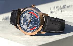 Men's swiss stainless steel bracelet watch 40mm. Introducing Frederique Constant Classic Worldtimer Manufacture Limited Edition Oracle Time