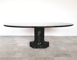 Cal round dining table, black marble. Black Marble Samo Dining Table By Carlo Scarpa 1970s 100545