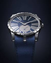 Expert letting agents & property managers. Wristwatch Roger Dubuis Excalibur 42 42mm Steel Rubber Strap With Folding Clasp Blue Dial With Romains Automatic Cal Rd Roger Dubuis Watches Unique Blue