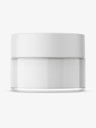 Download Glass Cosmetic Jar With Matt Cap Mockup Smarty Mockups