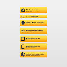 Yellow Download Buttons 365psd Psd Freebies Psd Mac App Store