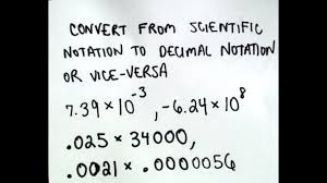 Converting Between Scientific Notation And Decimal Notation