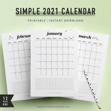Lined paper, ruled paper or writing paper (whatever you call it) is a type of paper that features horizontal lines printed on it. Simple Printable 2021 Calendar Black And White Clementine Creative