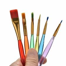 6 Pieces Set Fondant Cake Decorating Painting Brushes Set Pastry Color Paint Brushes Sugar Craft Artist Painting B Professional Paintings Art Brushes Small Art