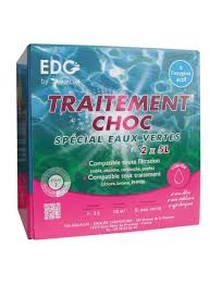 Traitement Choc Eaux Vertes 2x5l De Aqualux Produits Piscines Pas