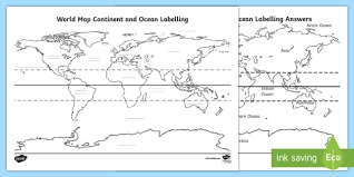 Second grade is a year of steady growth for students' attention spans. World Continent Map Continent And Ocean Labelling Activity