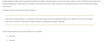 You are considering buying a new house and now you are calling to find out more information. Solved Another Method To Deal With The Unequal Life Probl Chegg Com