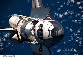 The space shuttle launch vehicle has three main components: Esa Space Shuttle Discovery Before Docking With The Iss