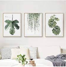 scandinavian hanging leaf wall art goedkope huisinrichting decoratieve muren minimalistische woonkamer