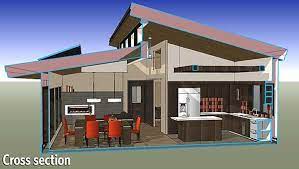 Net Zero Ready Mountain Home Plan Rumah Atap Dapur