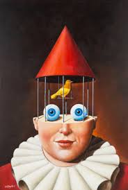 Rafal Olbinski (b. 1943 Kielce), Candide ou l'optimisme, 2023.