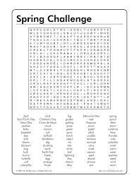 This clue was last seen on la times crossword july 21 2021 answers in case the clue doesn't fit or there's something wrong then kindly use our search feature to find for other possible solutions. Spring Challenge Word Search Puzzle The Holiday Zone
