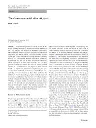 Pdf The Grossman Model After 40 Years
