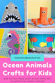 25 Adorable Ocean Animals Crafts For Kids Of All Ages Ocean Animal Crafts Animal Crafts For Kids Animal Crafts