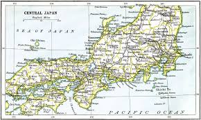 Elevation map of japan with roads and cities. Map Of A Map From 1912 Of The Central Portion Of Japan From Yonezawa In The North To Hiroshima In The South On The Main Island Of Honshu The Map Also Shows The Island Of Nanka Shikoku The Map Shows The Prefectures At The Time Major Cities And