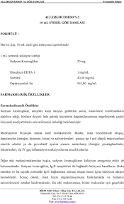 Allergocomod 2 10 Ml Sterđl Goz Damlasi Pdf Ucretsiz Indirin