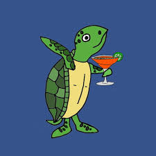 Check Out This Awesome Funny Sea Turtle Drinking Margarita Cartoon Design On Teepublic Turtle Drawing Turtle Day Turtle