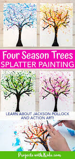 Jackson Pollock Inspired Splatter Painting For Kids Artists For Kids Painting For Kids Four Seasons Art