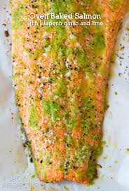 Spicy Garlic Lime Oven Baked Salmon Salmon Dinner Recipe Oven Baked Salmon Recipes Salmon Recipes