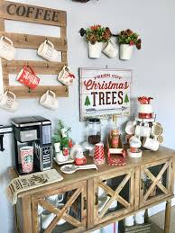 Coffeebar Raedunn Kirklands Farmhouse Christmas Kitchen Decor Christmas Kitchen Holiday Coffee Bar