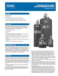 Sapphire Clean Agent Fire Suppression Systems