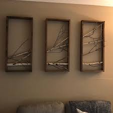 Framed Birch Tree Wall Art White Birch Forest Wall Art Shelf Set Of 2 Birch Branch Etsy In 2020 Birch Tree Decor Birch Wood Decor Branch Decor