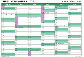 Hier finden sie kostenlose kalender 2021 für thüringen mit gesetzlichen feiertagen und kalenderwochen. Ferien Thuringen 2021 Ferienkalender Ubersicht