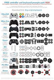 Free Keyboard And Console Controllers Prompts Pack Is It Xmas Ps4 Controller Prompts Control
