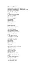 Summary of phenomenal woman by maya angelou. Irony The Poem Represents Irony In The Way The Poet Thinks About Beauty And How Course Hero