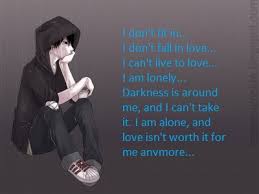 Alone deep loneliness sad wallpapers. Sad Anime Guy Quotes Quotesgram