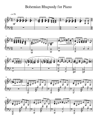 3 jahre garantie und bester service. Bohemian Rhapsody For Piano Free Sheet Music By Queen Pianoshelf