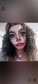 Horror-themed makeup look for Halloween