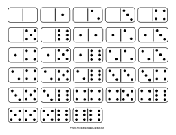 Printable Domino Double Six Set Dominoes Set Learning Websites For Kids Custom Dominoes