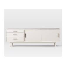 One of my favorite aspects of this desk are its two deep drawers on the sides, enabling. West Elm Mid Century Media Console 80 White 1 599 Liked On Polyvore Feat Mid Century Media Console Mid Century Style Furniture Mid Century Tv Console
