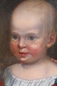 Folk Painting of Two Children sold at auction