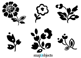 6 Floral Vector Vector Flowers Free Vector Art Small Flower Tattoos