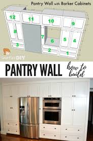 How To Build A Pantry Wall With Barker Cabinets Pantry Wall Built In Pantry Diy Kitchen Renovation